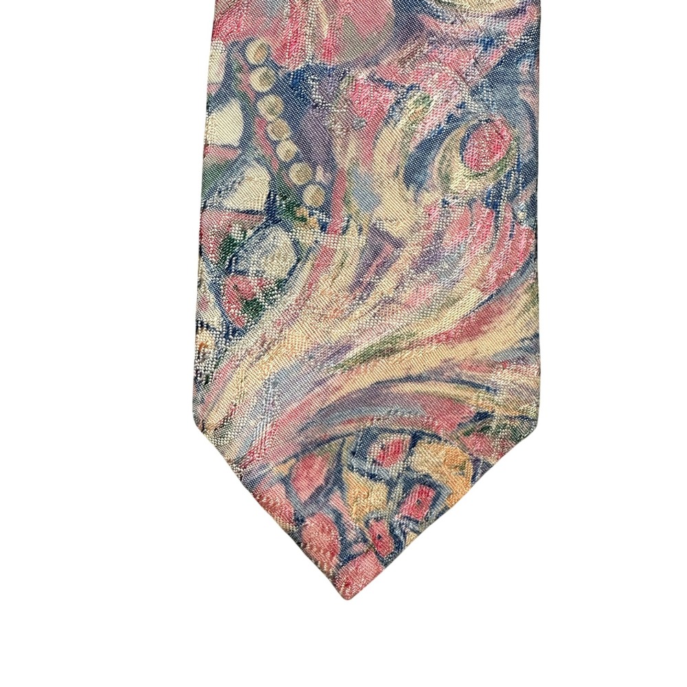 Beaus Ltd Alexandria VA Mens Tapestry Floral Cotton Tie Multicolor Made in USA